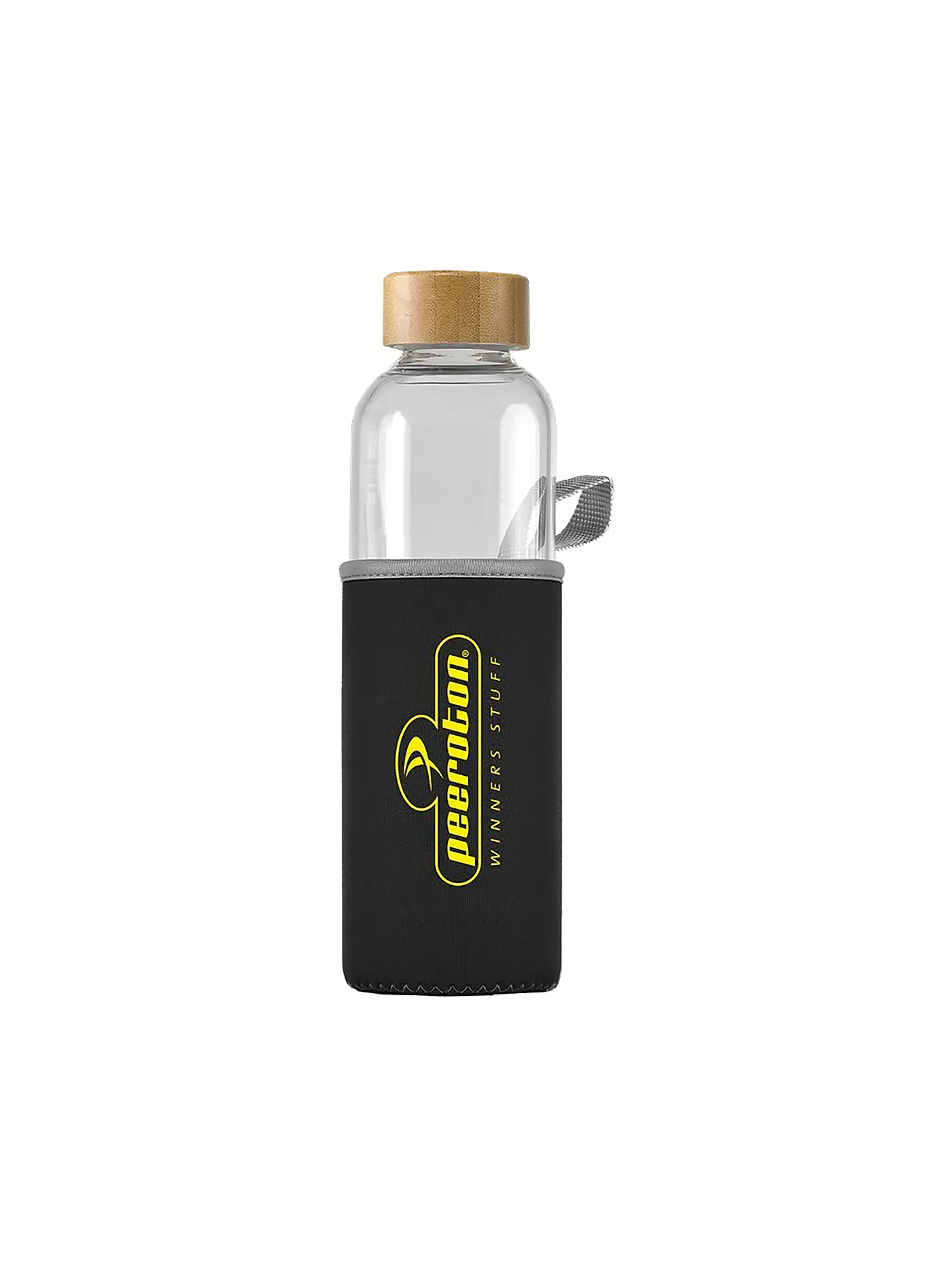 PEEROTON | Trinkflasche Glas Slim 550ml mit Neoprenhülle | 